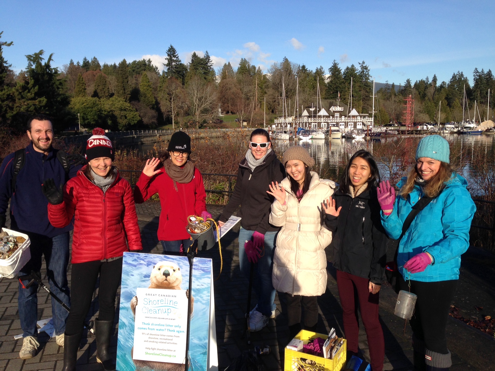 A beautiful December day spent cleaning the shorelines with a great group of volunteers.