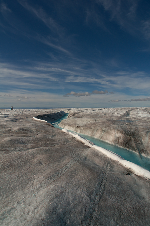 Glacier meltwater river